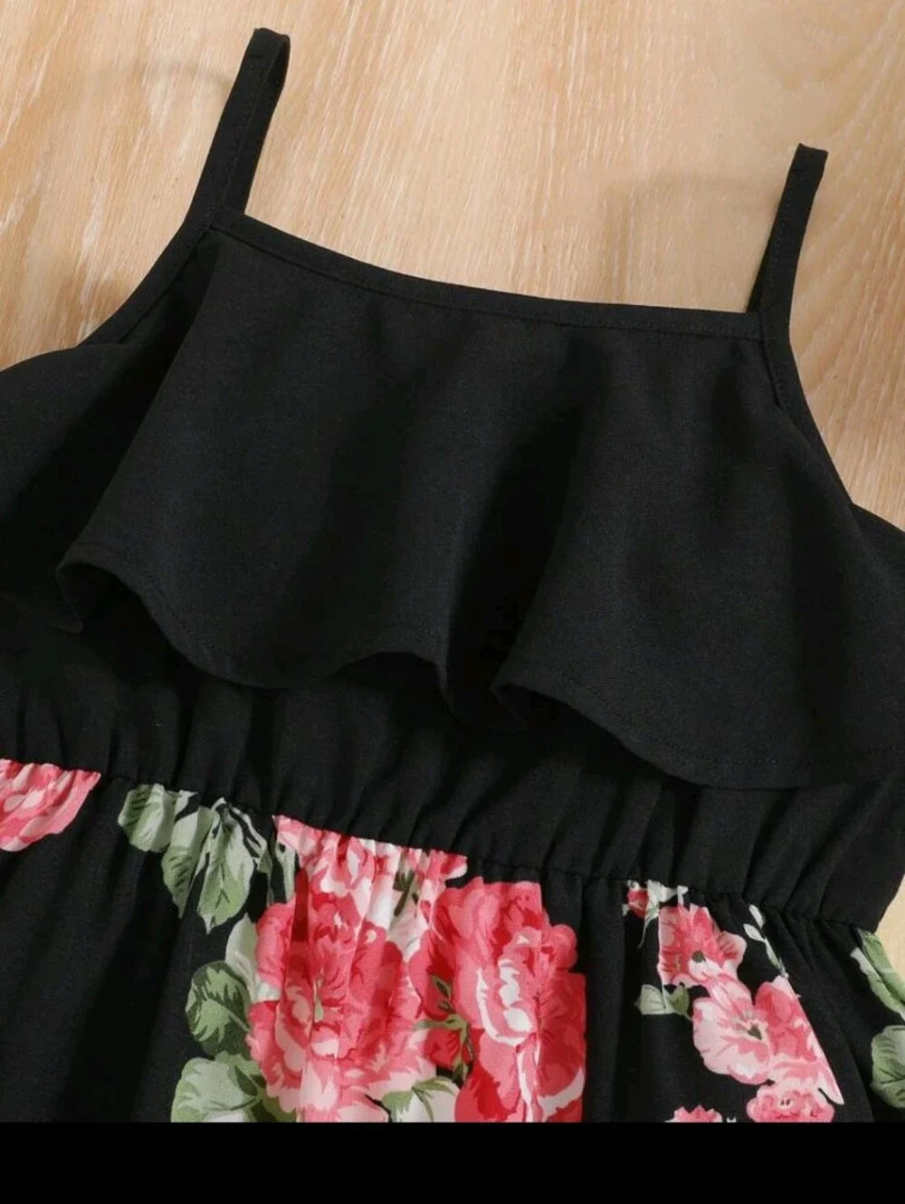 Young Girls' Casual Floral Print Vacation Dress (Size 7)